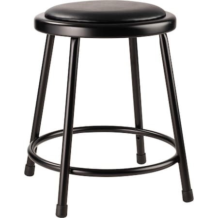 National Public Seating Stool, Steel, Vinyl, Black, 18" 6418-10